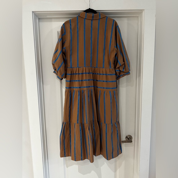 English Factory Striped Collared Midi Dress - Picture 2 of 3